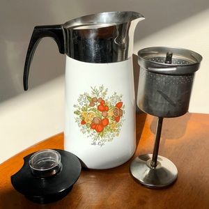 Le Cafe Corning Ware Cup Percolator 70s 